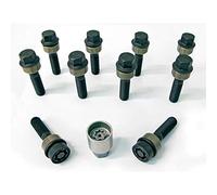 H&R Set Bulloni Ruota sferici con rondella Mobile R14 M14x1.50 - Lunghezza 60mm - Nero - 10 Pezzi (PE. Compatibile con Porsche) - in ulloni Antifurto