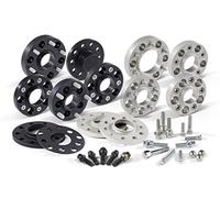 H&R Set di Distanziali per ruote DR-sistema 26mm per asse - Interasse 4x100 - Mozzo 57,1mm - Bulloni M12x1,5 - compatibile con Seat/Volkswagen - Nero