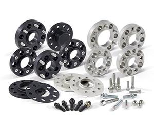 H&R Set di Distanziali per ruote DRA-sistema 40mm per asse - Interasse 4x108 - Mozzo 57,1mm - Bulloni M14x1,5 - compatibile con Audi - Nero