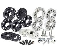 H&R Set di Distanziali per ruote DRA-sistema 90mm per asse - Interasse 4x100 - Mozzo 57,1mm - Bulloni M12x1,5 - compatibile con Volkswagen - Nero