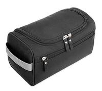 H&S Beauty Case Donna e Uomo - Borsa da Viaggio per Trucchi e Shampoo - Borsa per Cosmetici con 3 Scomparti Impermeabile e Leggera - Con Gancio Metallico Incluso