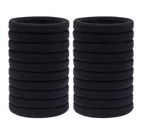 H&S Elastici Capelli Donna e Uomo - 100pz da 4mm - Elastico per Capelli Neri senza Metallo - Codini per Capelli senza Cuciture - Codino Sottile ed Elastico