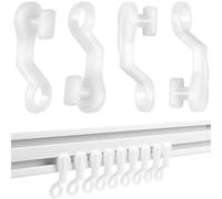 H&S Ganci in plastica per tende a binario 50 Pezzi bianca