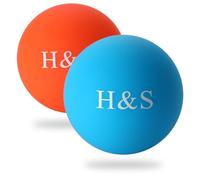 H&S Palline da Massaggio Antistress per Adulti - 2 Pezzi - Set Pallina per Terapia Muscoli Per Mano e Dita, Muscoli e Yoga - Anti stress Morbidi Gomma per Allenamento