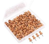 H&S Puntine per Bacheca in Sughero - 100 Pezzi - Set di Spille per Bacheche in Legno o Sughero - Puntine per Lavagna in Legno da Casa, Ufficio o Scuola - Con Custodia Inclusa