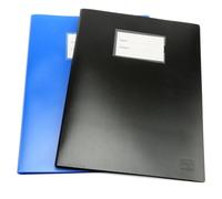 H&S Raccoglitore Documenti A4-2 Pezzi - Cartelline di Presentazione per Accessori da Scrivania e Cartoleria Blue e Nere - 100 Tasche Trasparenti - Cartellina Ufficio Università