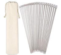 H&S Set da Aghi da Maglia - 36 Pezzi Kit Ferri da Maglia in Acciaio Inox con Impugnatura Salda ed Ergonomica - Per Lavorare a Maglia con Custodia per Professionisti e Principianti