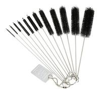 H&S Set di Scovolino Bottiglie - 12 Pezzi - Scovolini Biberon, Bottiglie o Tubi Metallici - Lavabottiglie in Acciaio Inossidabile e Setole in Nylon - Spazzola Bottiglie
