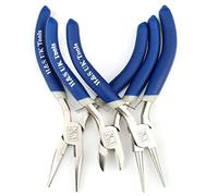 H&S Set Pinze per Bigiotteria Cromate per la Creazione di Gioielli - Set da 3 con Pinze Lunghe, ad Ago e a Punta Tonda - Attrezzi per la Bigiotteria Bricolage e Fai da Te