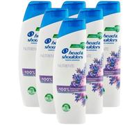 H&S Shampoo Antiforfora, NUTRIENTE, Fino a 100% Protezione Dalla Forfora 225ml (6 Flaconi)