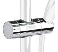 H&S, supporto per soffione e asta della doccia, staffa cromata regolabile, adatta per aste di diametro 18 mm, 19 mm, 20 mm, 21 mm, 22 mm, 23 mm, 24 mm, 25 mm