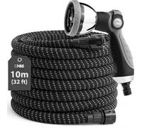 H&S Tubo Acqua Giardino 10 Metri - Tubo Irrigazione Estensibile - Canna Acqua Giardino - Gomma per Innaffiare Flessibile - Include Pistola a Spruzzo con 10 Funzioni
