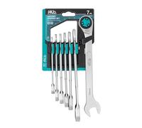 H Set di chiavi a cricchetto a 100 denti con cremagliera, estremità a 12 punti, angolo aggiuntivo di 15 gradi, prodotto a Taiwan, metrico WKM003-G