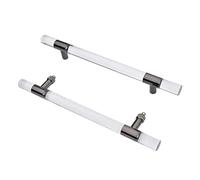 H Shape,60/80/86/100/120cm Crystal Door Pull Handle, Acrylic Transparent Sliding Door Handles for Glass/Wood/Metal Door, Double Sided(86cm/33.8in)