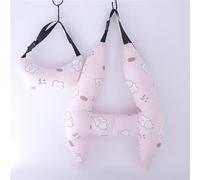 H-Shape - Kid Car Sleeping Head Support,Kid's Pillow, Baby Neck Pillow, Soft and Skin Friendly, Baby Toddler Travel Pillows for Car Seat Support The Body and Head (Water Pink Bunny)