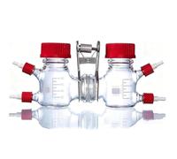 H-Type Dual-Cell High Borosilicate Glass Reactor for Lab Fluid Experiments High Borosilicate Glass Electrolytic Cells with 14-Port Connections(1000ml)