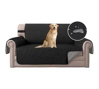 H.VERSAILTEX Copridivano 2 Posti Impermeabile Divano Protector Mobili Coperture su due lati per Cani/Gatti Letto con Divano Slipcovers 190 x 116cm, nero