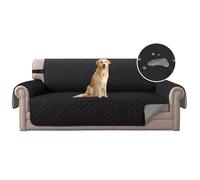 H.VERSAILTEX Copridivano 3 Posti Impermeabile Divano Protector Mobili Coperture su due lati per Cani/Gatti Letto con Divano Slipcovers 190 x 167cm, nero