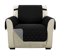 H.VERSAILTEX Copridivano Sedia Impermeabile Divano Protector Mobili Coperture su due lati per Cani/Gatti Letto con Divano Slipcovers 190 x 53cm, nero