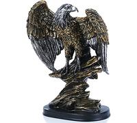 H&W 26cm H Statua dell'Aquila Patriottica,Sculture in Resina di Arenaria per Uomini,Figurine dell'Aquila dell'Uccello Selvatico,Statua d'Arte Astratta Figurine da Collezione