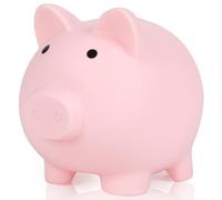 H&W Mini Salvadanaio per Ragazzi, Banche di Denaro Infrangibile Rosa, Primo Salvadanaio Carino