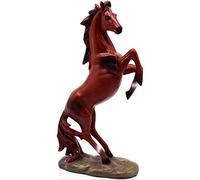 H&W Statua di Cavallo in Piedi,Sculture Rosse per Uomini,Statuette in Resina da 13,8" H,Statuette D'arte Astratta da Collezione per L'ufficio di Casa