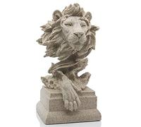 H&W Statua di Leone,Sculture in Resina di Arenaria per Uomini,Figurine di Leone,Statuette D'arte Astratta da Collezione per L'ufficio di Casa,il Soggiorno,La Libreria, il Tavolo e L'arredamento