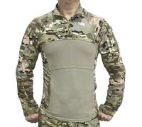 H World EU Camicia Militare da Caccia Tattica da Combattimento Tattica da Uomo con Cerniera MC (L)