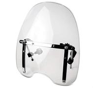 H-YEEU Deflettore parabrezza moto adatto per Harley Suzuki Honda Shadow Yamaha Kawasaki Cruiser Standard (bianco, 17 inch)