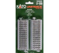 H0 Kato Unitrack 2-120 Binario diritto 114 mm 4 pz.