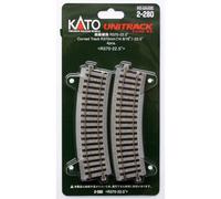 H0 Kato Unitrack 2-280 Binario curvo 4 pz.