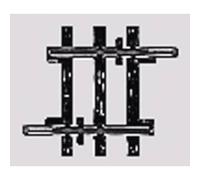 H0 marklin k senza massicciata 2204 binario diritto 22.5 mm