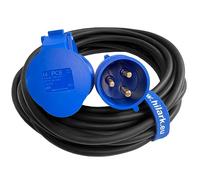 H07RN-F 3 x 4 mm2 - Avvolgitore elettrico CEE 32A IP44, 5 m, colore: Nero