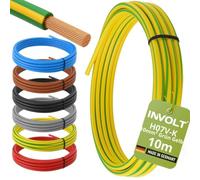 H07V-K - Cavo flessibile in PVC, 10 m, 10 mm², colore: verde/giallo