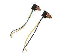 H1 Stecker 2 pezzi in plastica ABS + connettore lampada etalogena, linea di conversione di presa del fascio di luce per lampadina H1, adattatore universale e