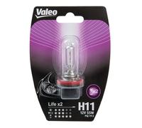 Valeo H11 lampada singola auto 12V 55W life x2 attacco PGJ 19-2