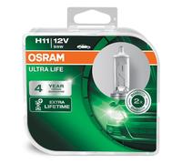 H11 OSRAM Ultra Life 55W 12V Lampadine Fari Alogeni 64211ULT-HCB Twin