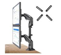 H180 Supporto da tavolo for doppio monitor da 22-32 pollici con molla a gas for installazione TV LCD full-motion Staffa di bloccaggio a doppio braccio da 2-12 kg(For VESA 50X50)
