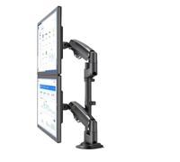 H180 Supporto da tavolo for doppio monitor da 22 pollici a 32 pollici con molla a gas for installazione TV LCD full-motion Staffa di bloccaggio a doppio braccio da 2-12 kg(With 2pc adaptor)