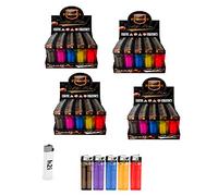 h2i - 50-200 accendini usa e getta colorati con ruota di frizione o fiamma a getto (c. 200 pezzi con ruota di frizione)