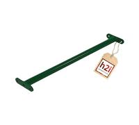 H2i - Barra da ginnastica per bambini, lunghezza 90 o 125 cm, colore: Rosso - Verde - Acciaio INOX (125 cm, verde)