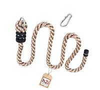 h2i Corda per Bambini, Senza Nodi, Per Torre di Gioco e Casa dell'Albero, Con Anello di Sicurezza e Moschettone