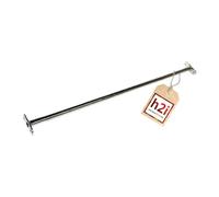 H2i - Sbarra da ginnastica per bambini, lunghezza 90 o 125 cm, colore: Rosso - Verde - Acciaio INOX (125 cm, acciaio inox)