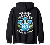 H2O Due Parti Idrogeno Una Parte Ossigeno Scienza Felpa con Cappuccio
