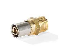 H2O-Flex® 16 raccordi a pressione con filettatura esterna da 1/2" AG/per tubo composito da 2,0 mm DVGW, tubo composito multistrato da 16 x 2,0 mm