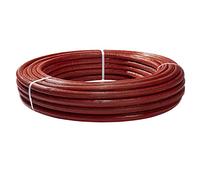 H2O-Flex Tubo composito in alluminio, multistrato, isolamento da 6 mm, rosso, 26 x 3 mm, rotolo da 25 m, tubo DVGW