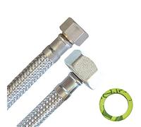 H2O-Flex® Tubo corazzato 3/8" ÜM x 3/4" ÜM, approvato per acqua potabile, 70 cm