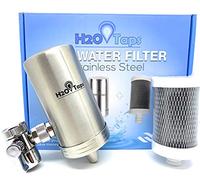 H2O Taps Filtri d'Acqua per Rubinetto - Sistema di filtraggio - Design Molto Elegante - Filtro per Acqua Elimina 100% Cloro - Acciaio Inossidabile - La Scelta Duratura