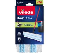 Vileda H2PrO Flat Mop Ricambio | Panno resistente in microfibra | Rimozione dello sporco ostinato | Facile da applicare | Lavabile in lavatrice | Per tutti i pavimenti