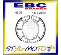 EBC Ganasce freno H306 Plain Series Anteriore Mescola organica Argento